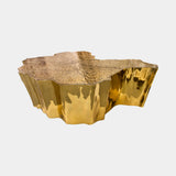 Boca do Lobo Eden Center Table in polished brass, available from Touched Interiors UK