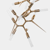 Luxury Gold Chandelier with Modern Crystal Accents - Apex