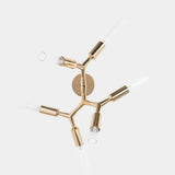 Luxxu Shard Wall Light in gold plated brass and clear crystal glass