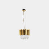 Zenith Pendant: Luxury Crystal Chandelier for Dining Table (Gold Finish)