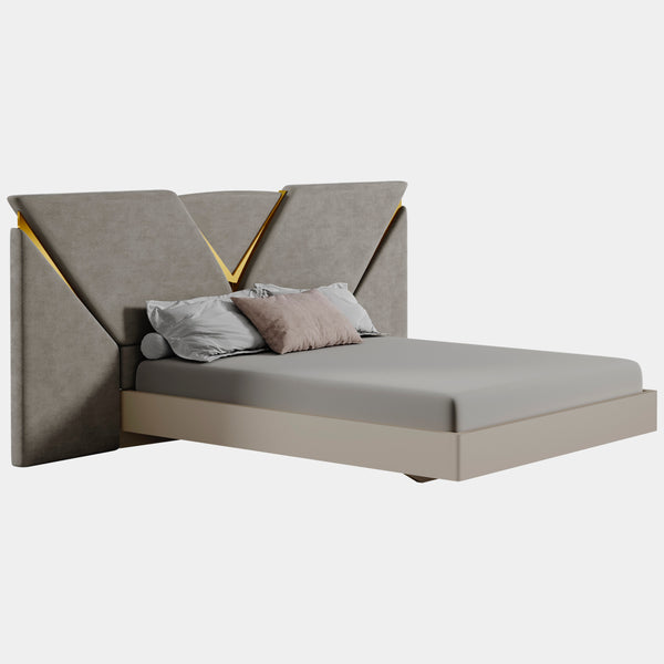 Velvet Sophia Luxury Bed with Golden Detailing