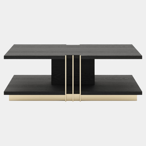 Zetticci Coffee Table with Golden Detailing