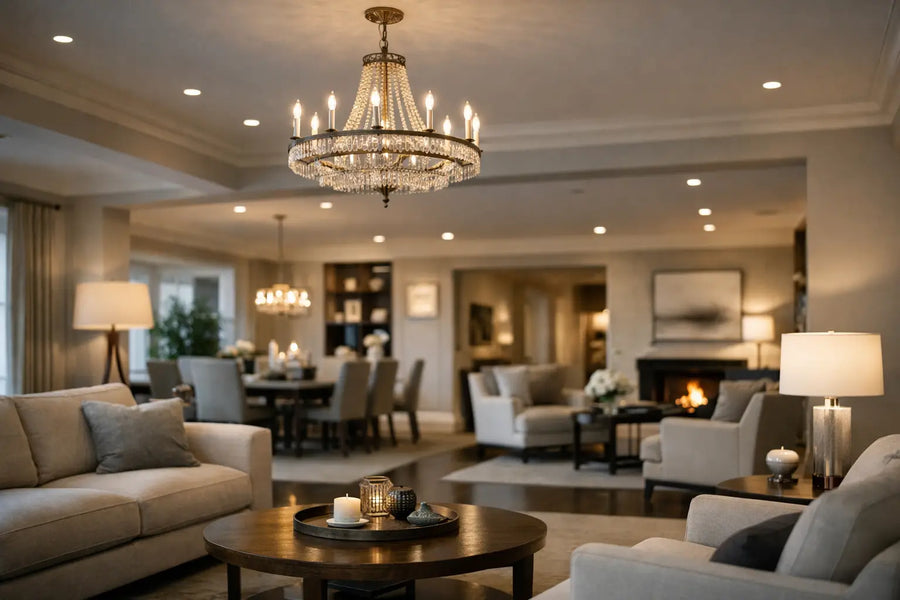 How to Layer Lighting in Large Rooms Beautifully