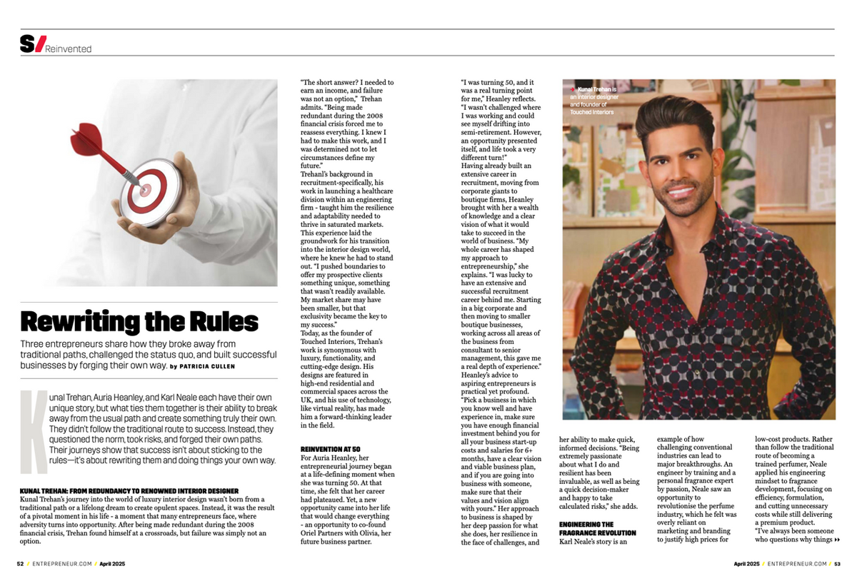 Rewriting the Rules, Kunal featured in Entrepreneur Magazine