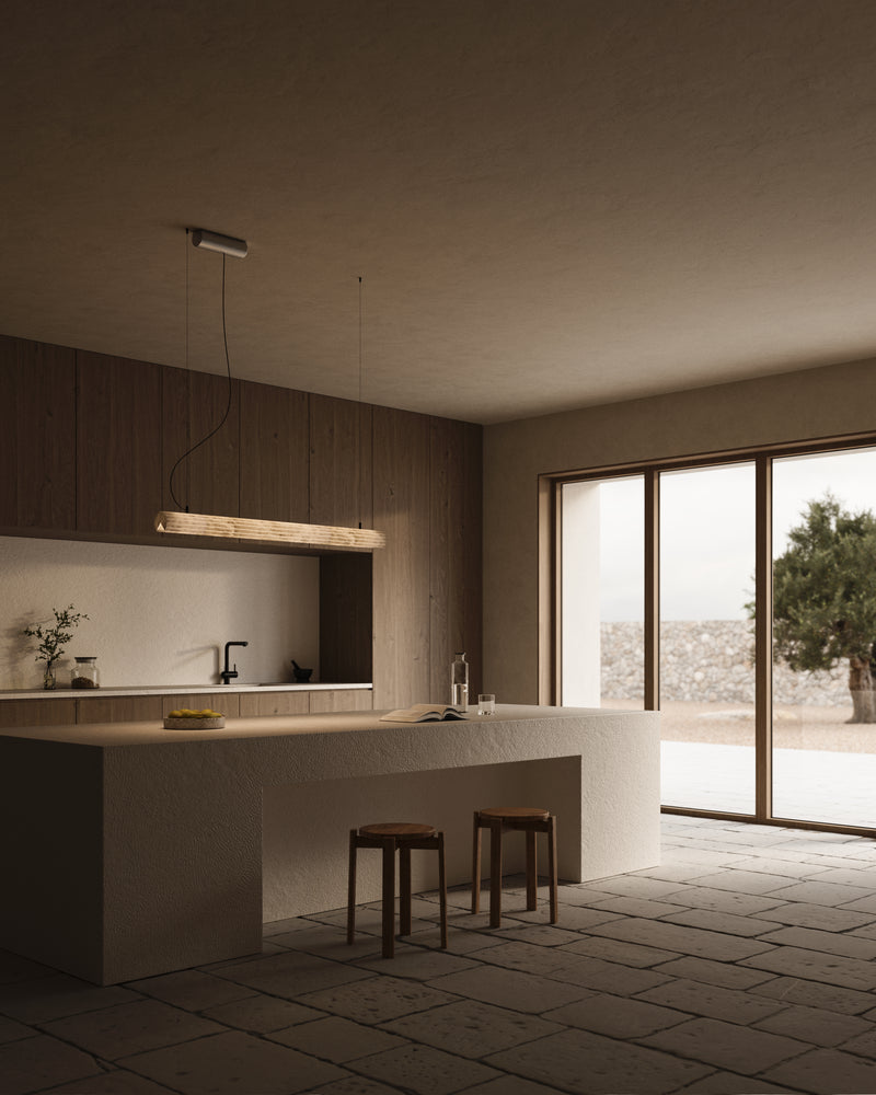 Alabaster Roller Luxury Lineal LED Pendant Light