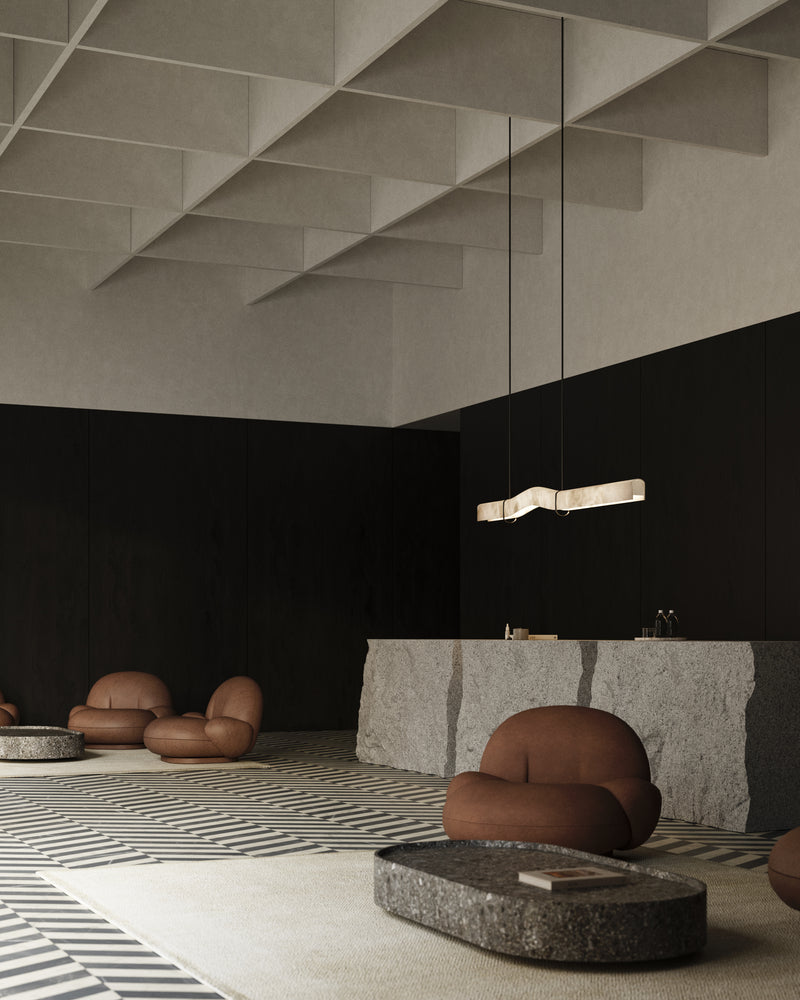 Alabaster Signature Luxury Lineal LED Pendant Light | Touched Interiors