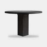 101 Copenhagen Arc Dining Table, Ø120, Coffee Black Oak