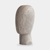 101 Copenhagen Head Sculpture, Medio, Silver Travertine