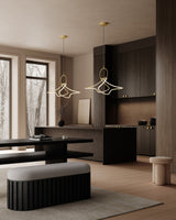 101 Copenhagen Kumo Chandelier, Mini, Brass (view 3)