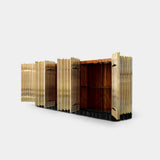 Nickel-Plated Brass Tubes Sideboard: Elevate your interior design with a high-end touch.