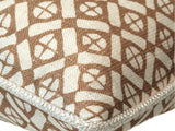 Geometric Diamond Audley Almond Cushion fabric detail - Touched Interiors