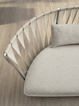 Intreccio Ribbon Back Luxury Outdoor Sofa, view 3