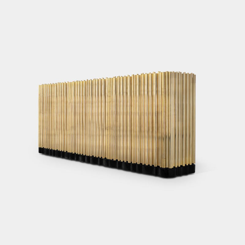Symphony Sideboard with Black Lacquer and Ebony Veneer: A sophisticated blend of materials.