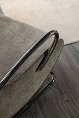Culla Curved Metal Luxury Rocking Armchair, view 3