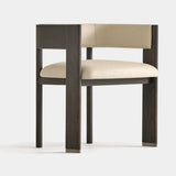 Coleccion Alexandra Jude Dining Chair in Granit 01 fabric with a midnight frame