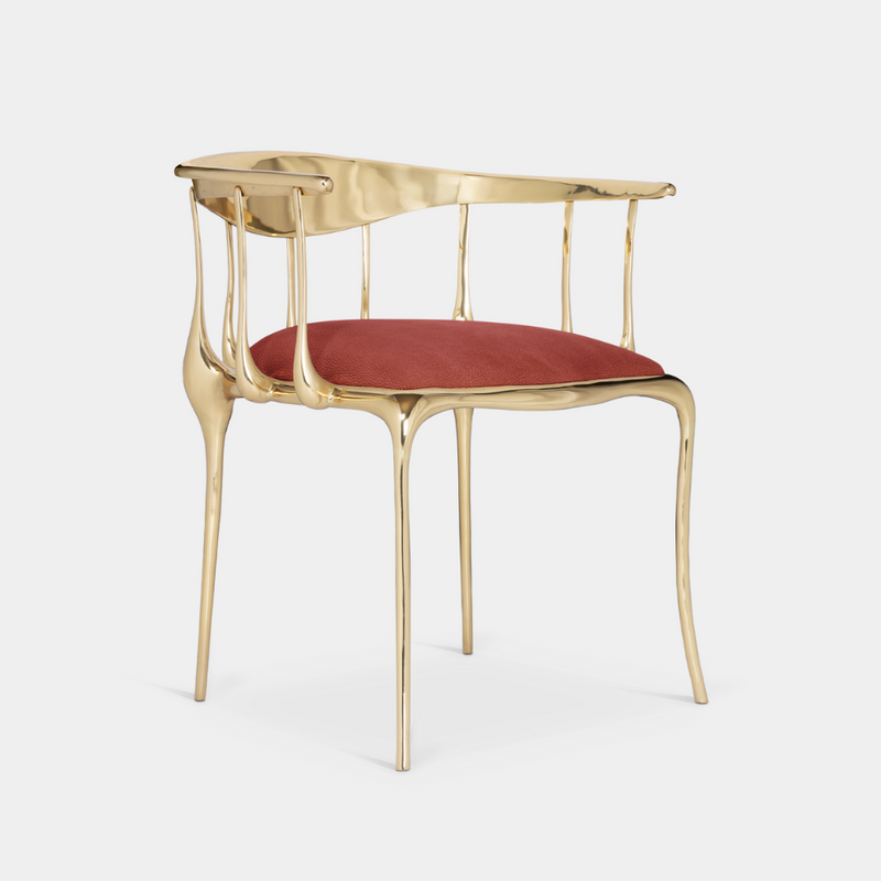 Bijou Contemporary Dining Chair With Gold Detailing