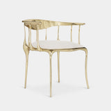 Bijou Contemporary Dining Chair With Gold Detailing