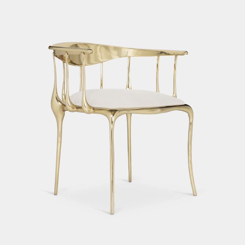 Bijou Contemporary Dining Chair With Gold Detailing