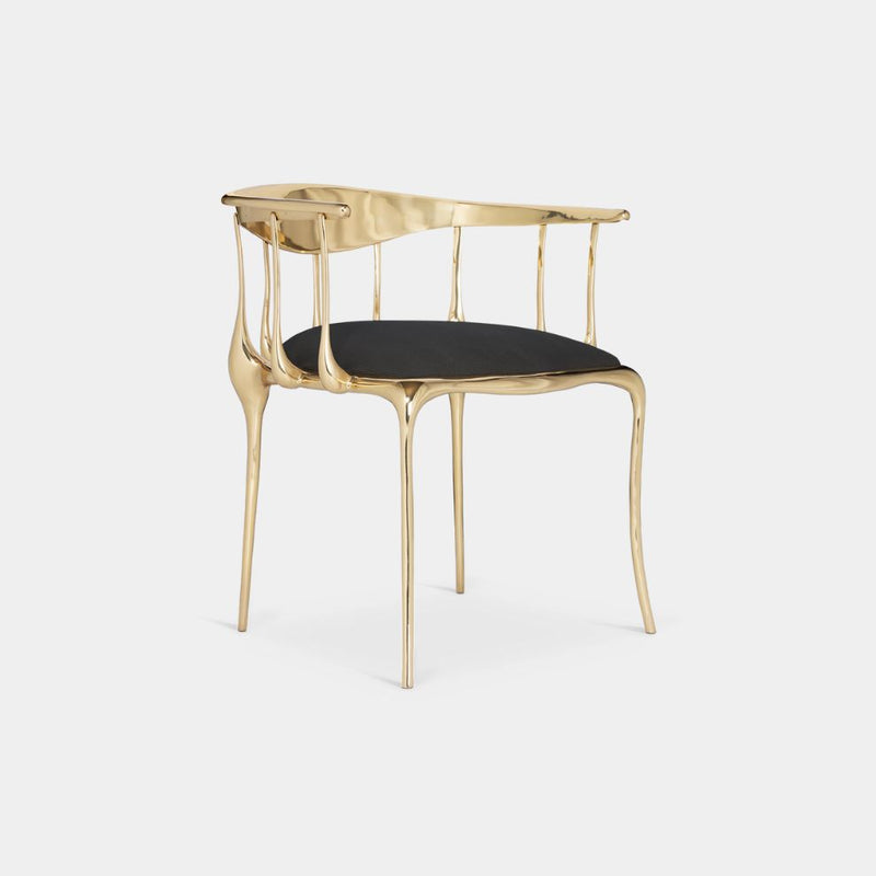 Bijou Contemporary Dining Chair With Gold Detailing