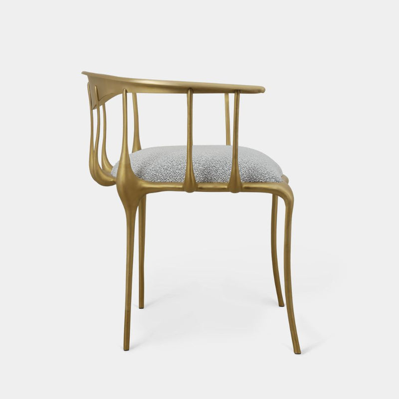 Bijou Contemporary Dining Chair With Gold Detailing