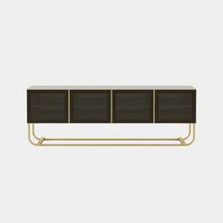 Caperro Side Board With Glass Doors