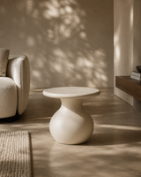 Rolo Side Table - Matte Beige