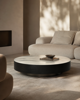 Coin Coffee Table - White Marble