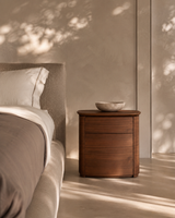 Blade Bedside Table - Dark Walnut