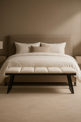 Ponce Bench - Chex Polar Bouclé