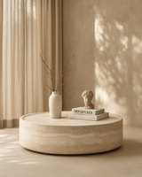 Ciladro Coffee Table - Faux Travertine - Medium