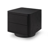 Coin Bedside Table - Smoke Oak