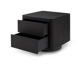 Coin Bedside Table - Smoke Oak