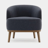 Domkapa Megan Armchair, provence Midnight velvet with Mocha Ash legs