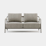 Domkapa Neroli Outdoor Sofa, outdoor fabric with an Ivory Texturized frame and cream rope
