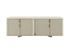 Marfim Luxurious Natural Stone & Antique Brass Sideboard  - Touched Interiors