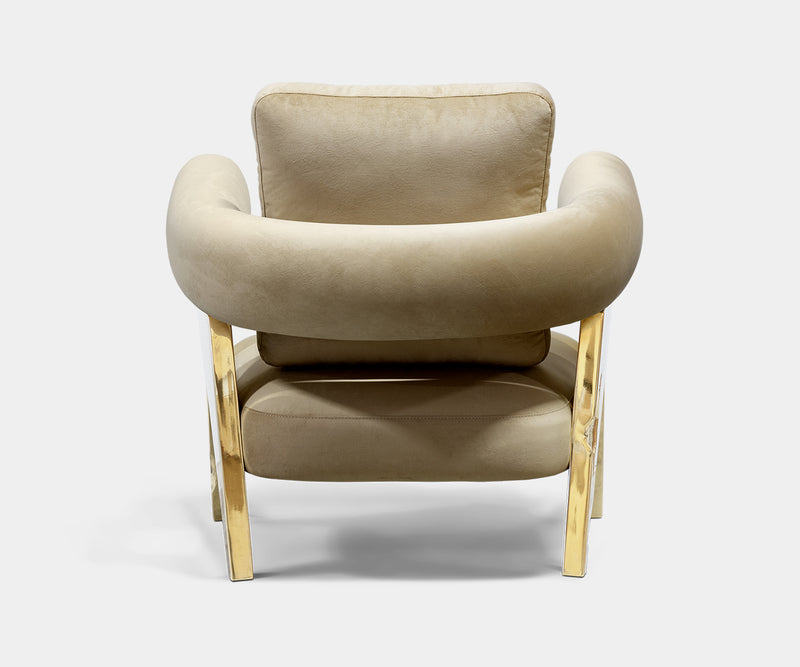 Midas Throne Armchair: Luxury Designer Seating with Polished Brass ...