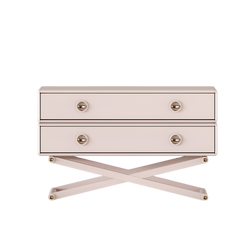 Warrior Chest of Drawers by Fairytale: Lacquered Wood and Polished Brass