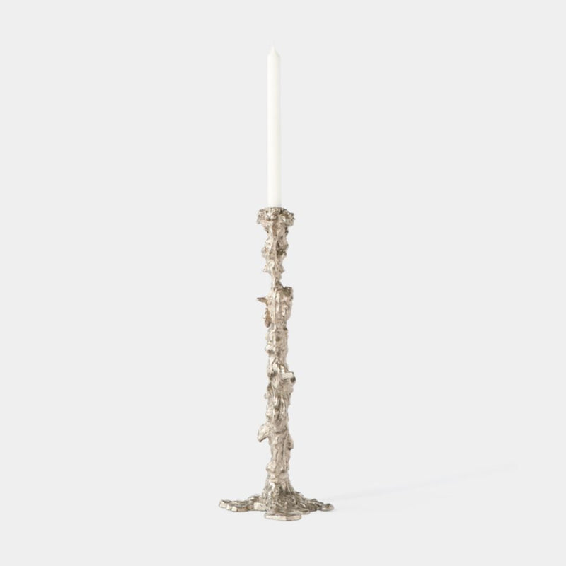 Dripped Metal Single Candle Holder