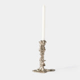 Dripped Metal Single Candle Holder