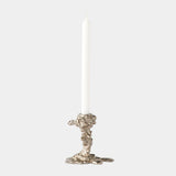 Dripped Metal Single Candle Holder