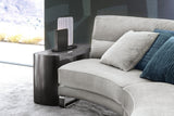 Giorgio Collection Mirage Sofa End Table in figured Mowingui, room view