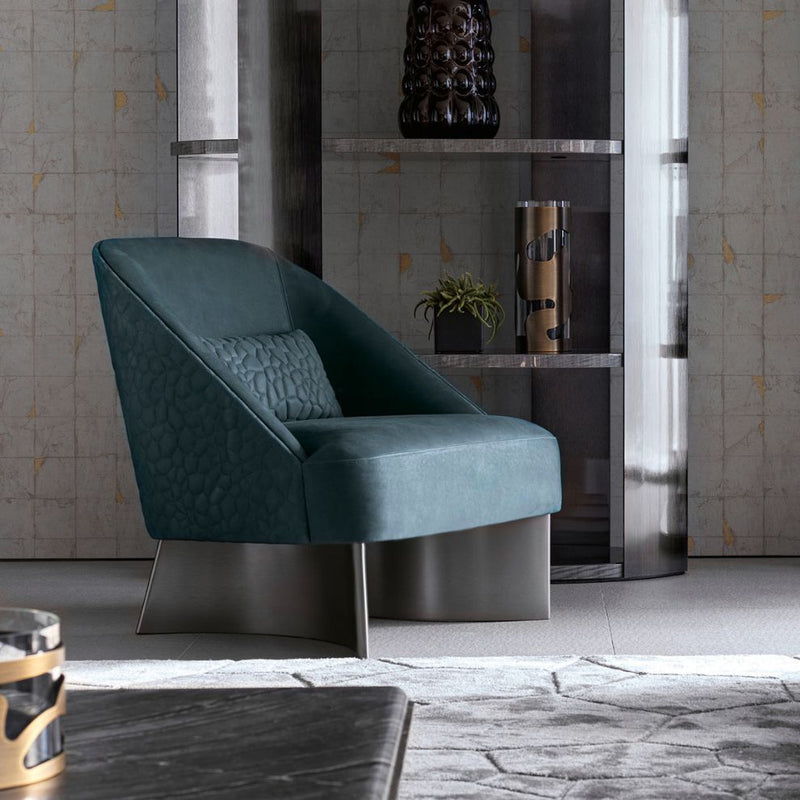 Equinox Curved Legged Upholstered Armchair