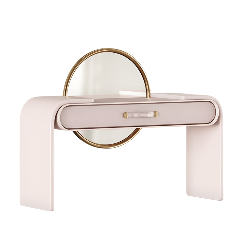 fairy dressing table Fairy Vanity Desk Lighted Mirror 5 Drawers Power Outlet Side Hooks Hair Dryer Holder Stool Table Set White