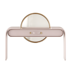 The Fairy Dressing Table by Fairytale: Vintage Inspiration in Polished Brass and Linen Fabric