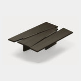 Dolmen Fenton Coffee Table in black oak, hand-carved textured legs, third view