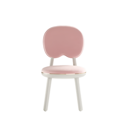 Gum Children's Chair by Fairytale: Luxurious Touch in Lacquered Wood & Velvet Fabric