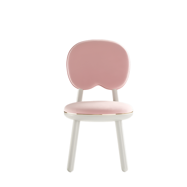 Gum Children's Chair by Fairytale: Luxurious Touch in Lacquered Wood & Velvet Fabric