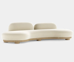 Luxurious Skim Oak Sofa in a contemporary minimalist living room.