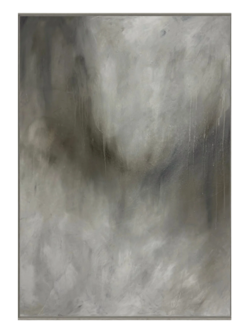 Misty Rain Textured Calming Effect Hand Painted Luxury Wall Art