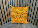 Orange Sequin Decorative Cushions (Set of 4) - Sold with Cushion Inserts
